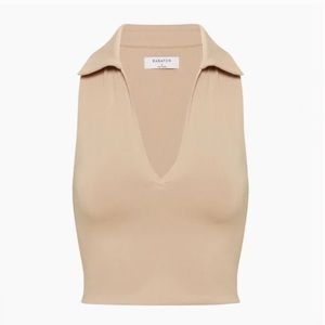 Aritzia babaton contour polo tank in clay Small